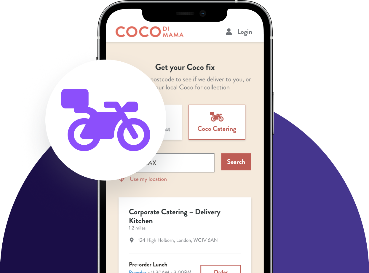 Coco Di Mama delivery software presented by Vita Mojo