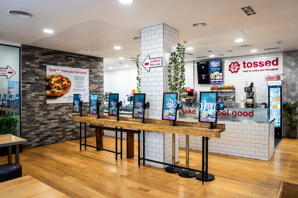 Tossed restaurant kiosks